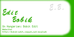edit bobik business card